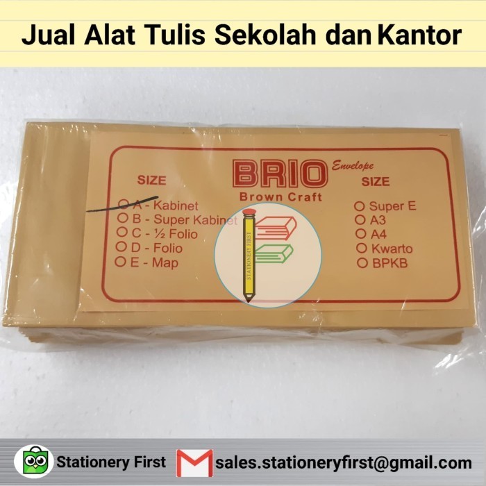 

Amplop Kecil Gaji Brown Kraft Polos Per Pack Isi 100