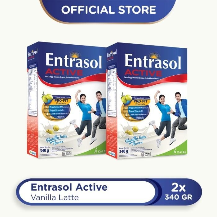 

TERBAIK TWIN PACK: ENTRASOL ACTIVE VANILLA LATTE 340G - 2 PCS