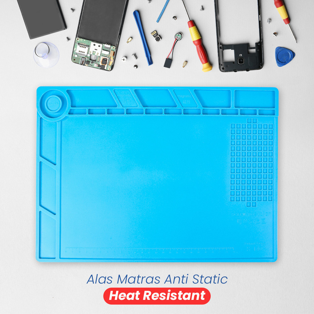 

Alas Matras Anti Static Silikon Soldering Mat Heat Resistant / Alas Matras Kerja Teknisi Silicone Solder Mats Pad Heat Resistant / Alas Solder / Matras Solder / Silicone Solder Mat Papan Solder Reparasi Elektronik Smartphone Silikon Tahan Panas Mat Heat