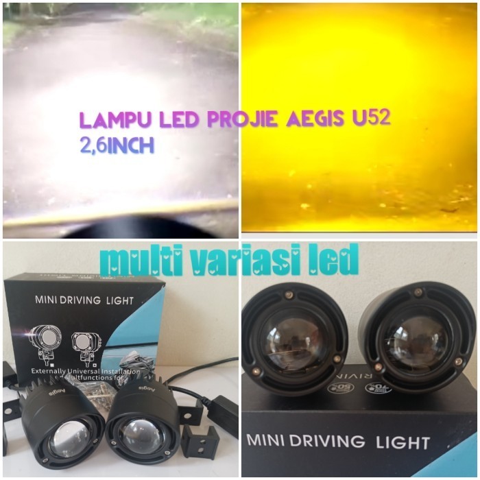lampu LED sorot projie AEGIS U52 2,6 inch motormobil hargaper-1pcs