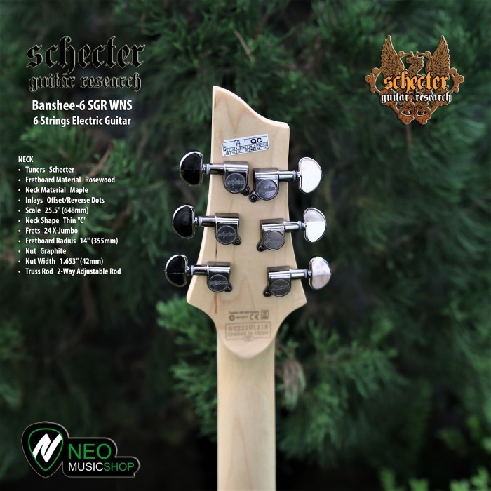 PROMO SCHECTER BANSHEE-6 SGR WSN 6 STRINGS ELECTRIC GUITAR #ORIGINAL
