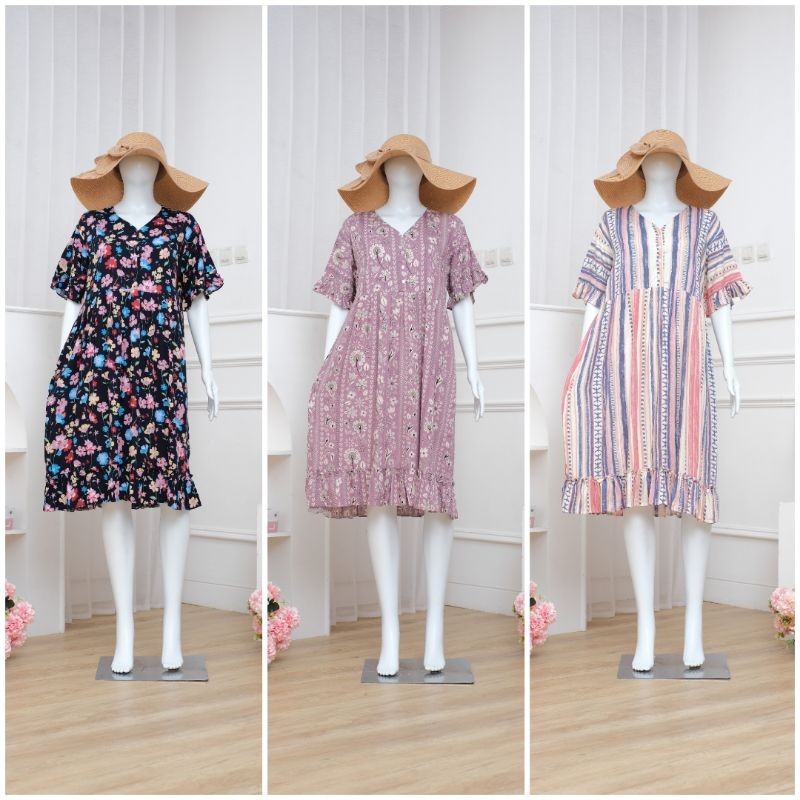 LULA DRESS - DASTER KEKINIAN PREMIUM DASTER BUSUI HOME DRESS  RAYON PREMIUM