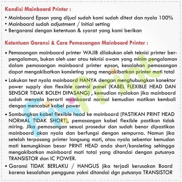 Mainboard Printer Epson L120, Board Epson L120 L120 L 120 (Adjustment) Best