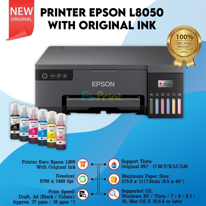 Printer Epson L8050 Ink Tank System Garansi Resmi Tabung Infus Best