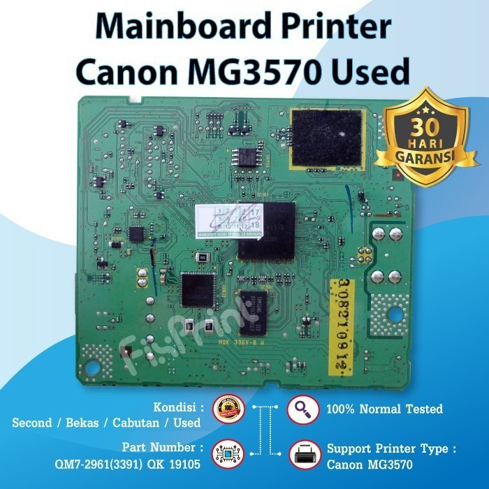 Mainboard Canon Mg3570 Board Mg-3570 Cabutan Garansi Best