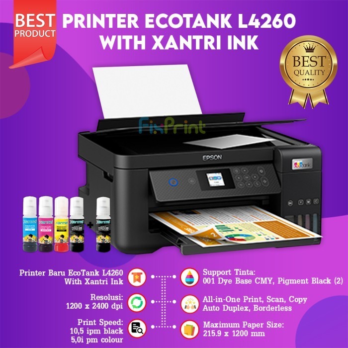 Printer Epson L4260 L4150 Multifunction Wifi Tinta Original 001 Best