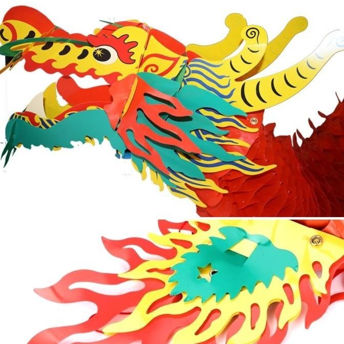 

New Naga 5M 2M Naga Gantung Plastik 3D Dekorasi Imlek Outdoor Murah Grosir Original