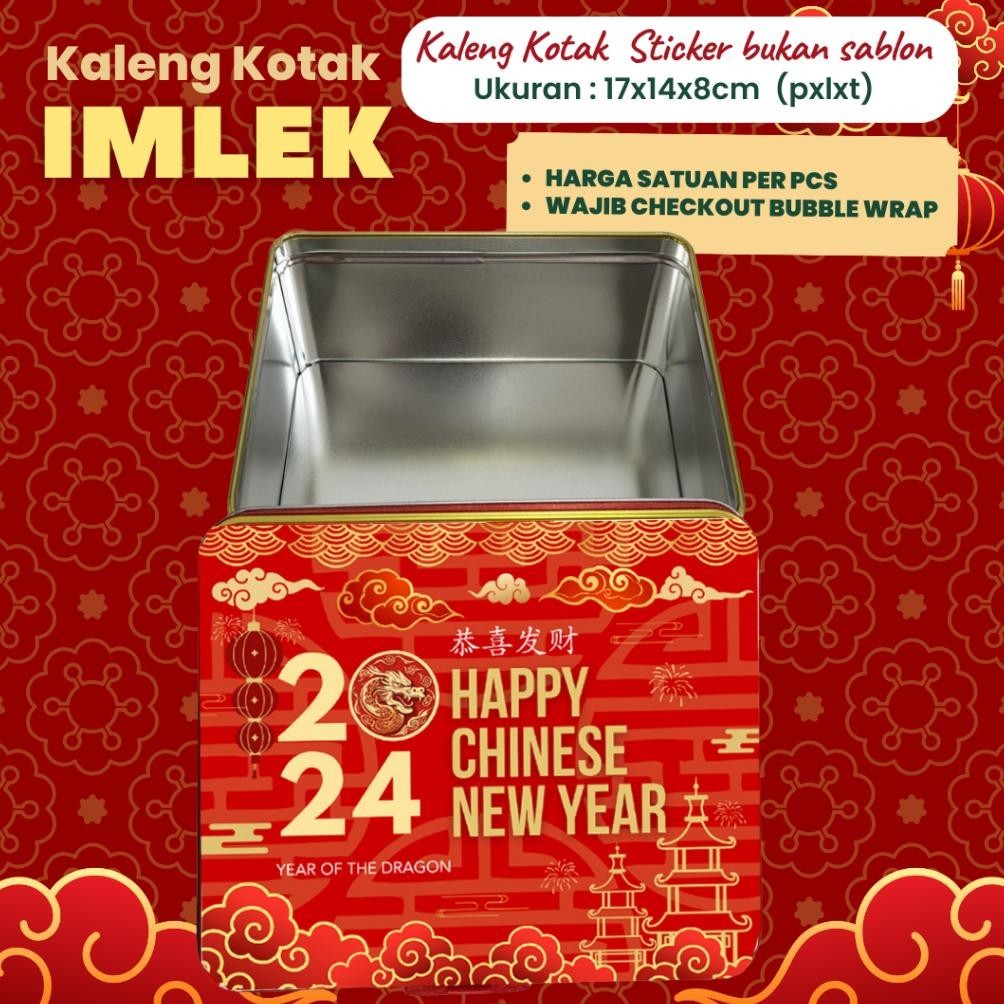 

TRY Box Hampers Imlek 2024 Kotak Hampers Imlek Kaleng Merah Gong Xi Fa Cai Shio Naga 17x14x8 cm Chinese New Year / Box Sincia Year of Dragon 2024Tempat Peyimpanan Kue Kering by Hapunni TERLARIS