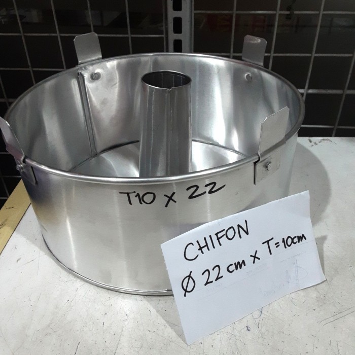 Loyang Chiffon Almunium Bulat Lurus Diameter 22Cm X Tinggi 10Cm