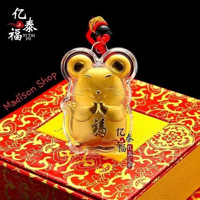 

New Sale Angpao Tikus Emas 24K Kado Imlek Liontin Emas Kalung Shio Tikus Murah Limited Edition