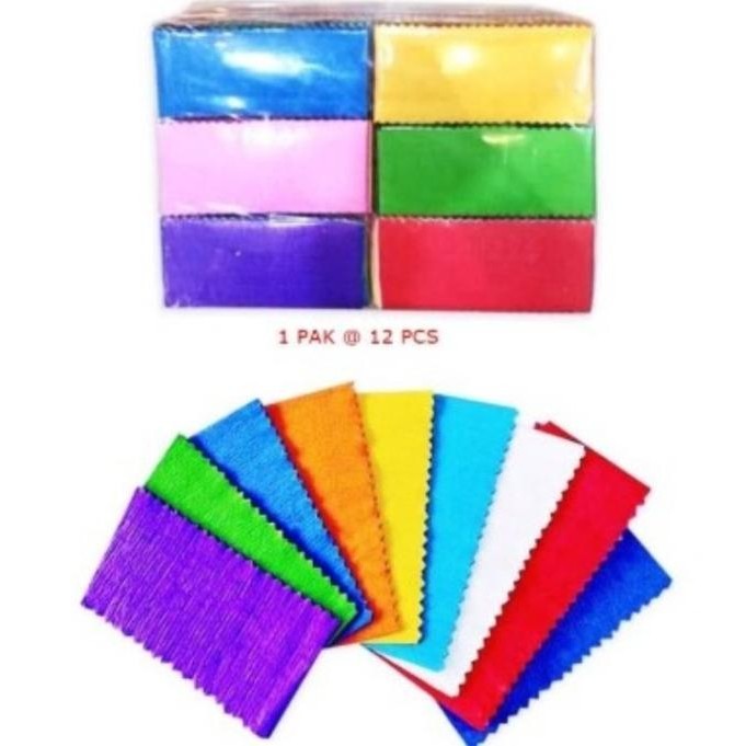 

(12 pak) KERTAS KREP WARNA WARNI / KERTAS SENI CREPE RAINBOW