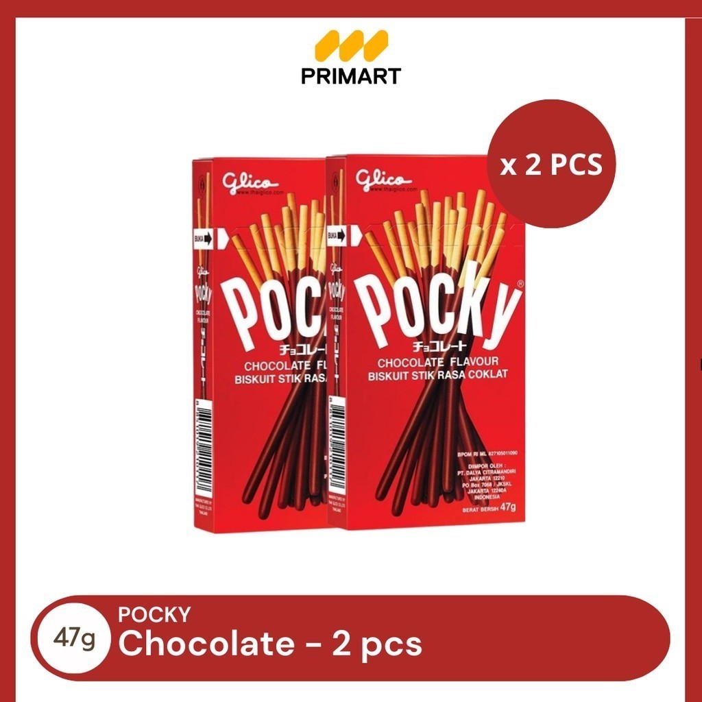 

Glico Pocky Chocolate Biskuit Bersalut 40gr - 2 Pcs