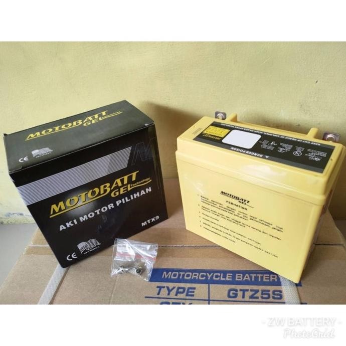 Best Aki Motor Motobatt Mtx9 Aki Gel / Aki Kering 9Ah Gratis Ongkir