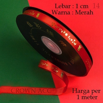 

Christmas Gift Ribbon 14 / Pita Satin Kado Natal