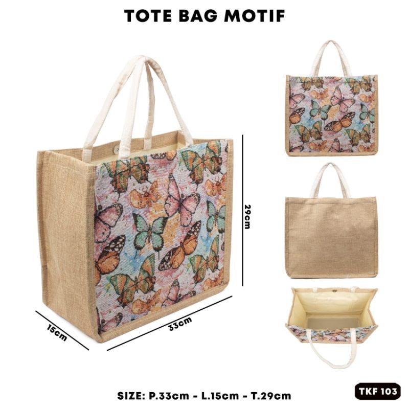 TOTEBAG KANVAS GONI KAPASITAS BESAR TKF 103 // TAS SOUVENIR OLEH OLEH IMPORT