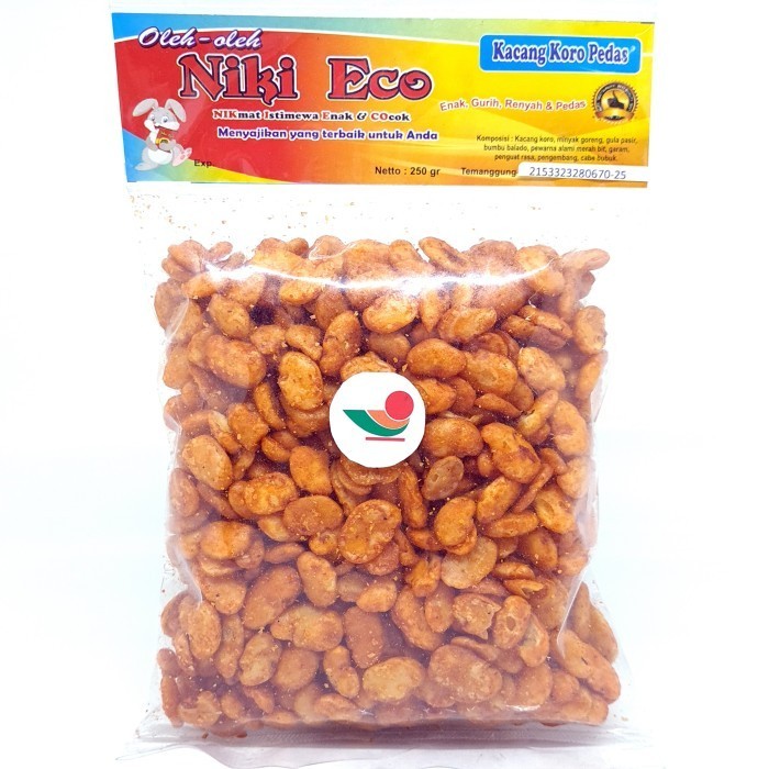 

Termantab] NIKI ECO KACANG KORO PEDAS 250gr KUPAS MATANG MANIS BALI BALADO