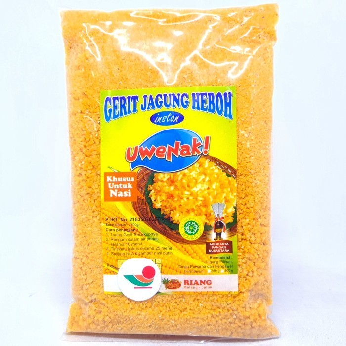 

><><><] RIANG GERIT JAGUNG HEBOH INSTAN 400gr BERAS SEGO ASLI NASI DOLLAR