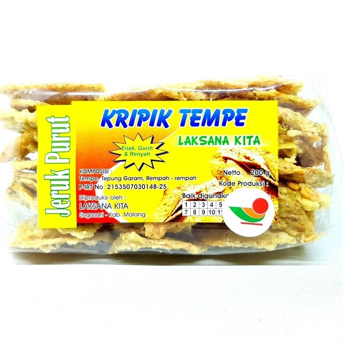 

(:(:(:(] LAKSANA KITA KERIPIK TEMPE RASA JERUK PURUT 220gr