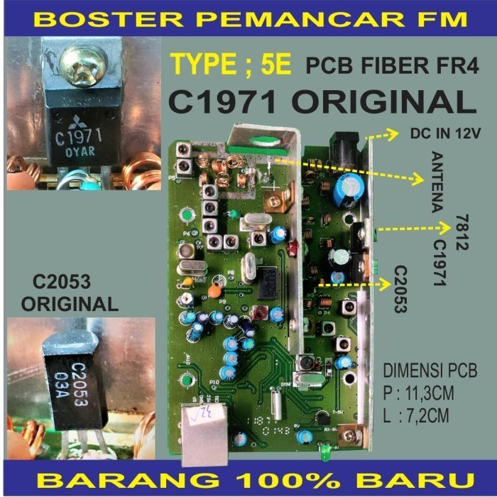 BOSTER PEMANCAR FM RADIO HT RIG C1971 C2053 ORIGINAL TYPE ; 5E