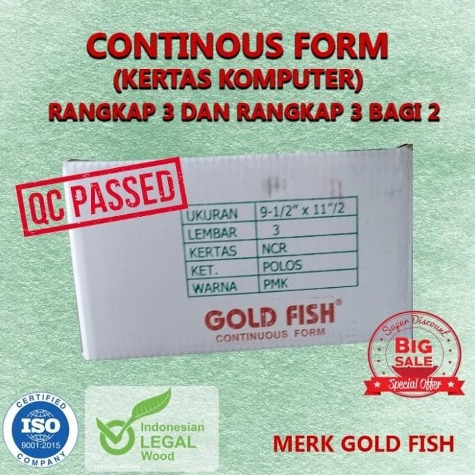 

CONTINOUS FORM 3 PLY / KERTAS NCR KOMPUTER 3 PLY