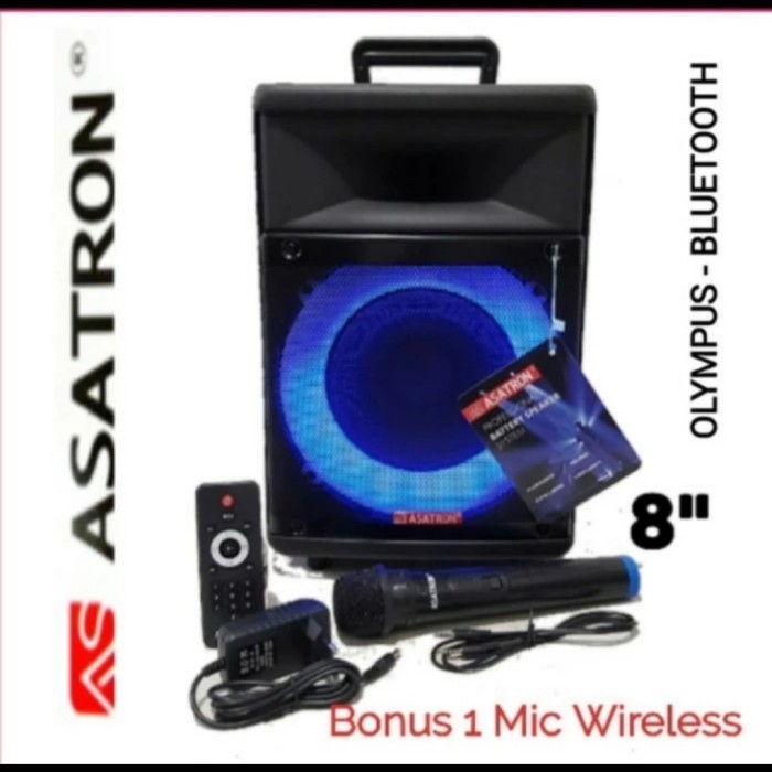 ready speaker portable wireless asatron Olympus 8 inch garansi resmi,HT8878