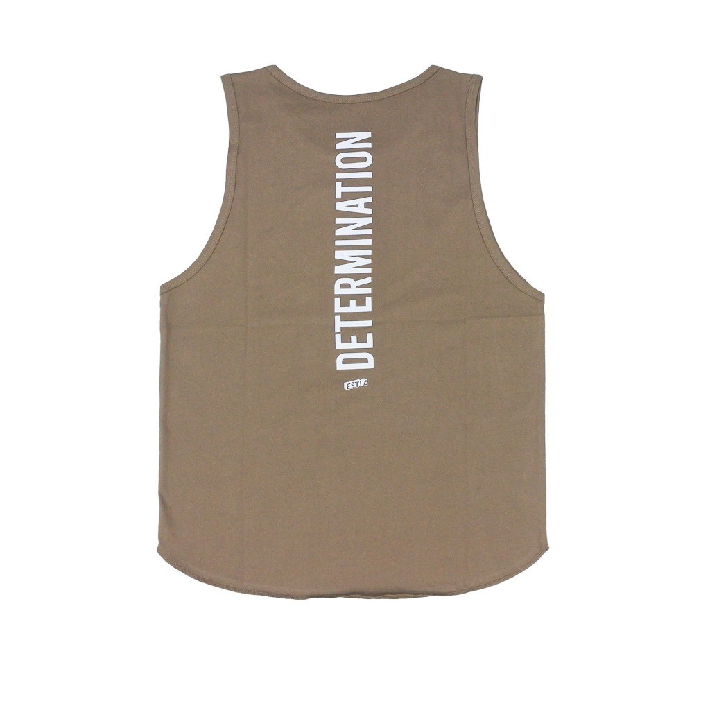 Estle Society Singlet Lekbong Pria Dewasa Logo Estle Coklat Susu Kaos Tanktop Pria Kaos Distro Cowok
