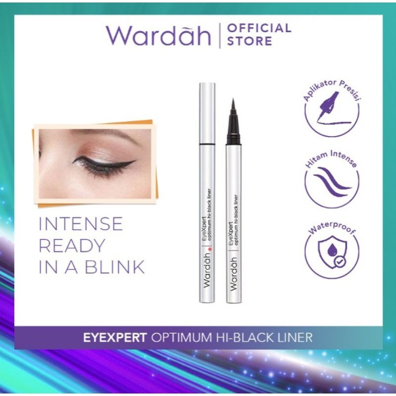 Wardah EyeXpert Optimum Hi-Black Liner / Eyeliner Spidol Wardah Waterproof