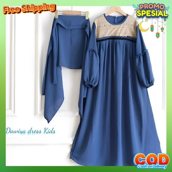 Dress Maxy Tanggung Muslimah Busana Santai Sehari Hari Gamia Ansk Modis Simple Nyaman Digunakan Pake