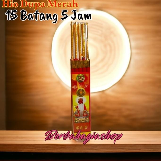 #####] Hio Dupa Warna Merah Isi 15 Batang 5 Jam Sembahyang / Hio Dupa Merah