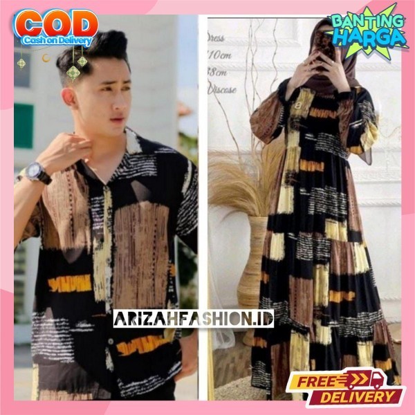 Ghamus Copel Satu Pasang Kapel Cople Baju Muslim Prempuan Laki2 Kopel Ganis Kapelan Gmis Suami Istri