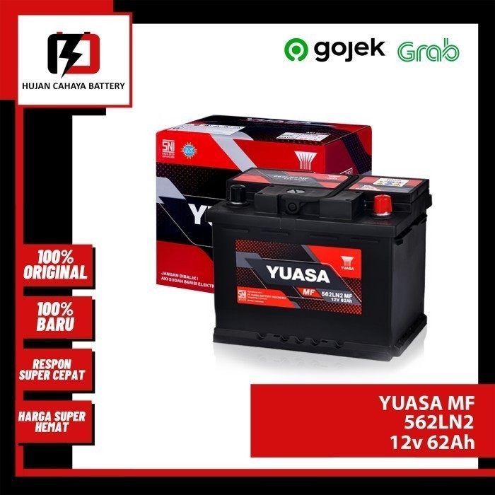 Aki Mobil Yuasa Mf Din 562Ln2 / 562Ln2 / 562Ln2 - Aki Innova Reborn Gratis Ongkir