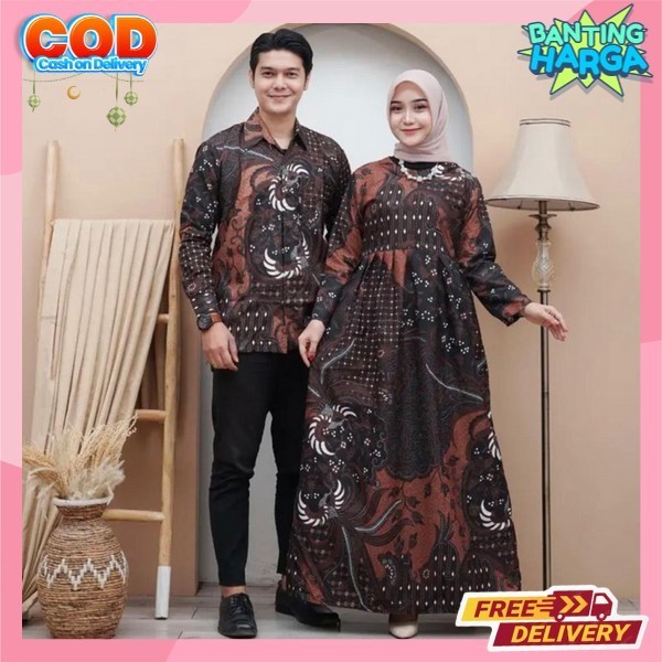 Gmis Suami Istri Baju Sarimb Gamos Dewasa Gsmis Satu Couole Psangan Gams Couple Games Pasang Gamis D