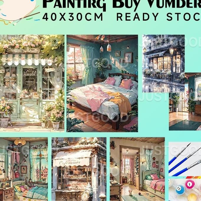 

Paint By Number 40 X 30 Cm Painting Kit Oil Painting Acrylic Paint Decorative Painting Living Room Wall Painting