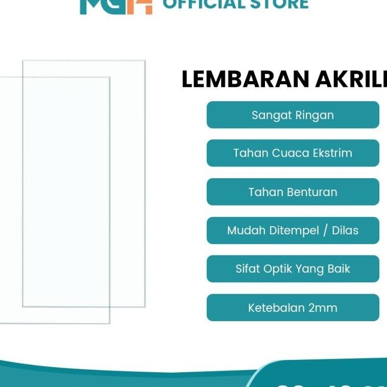 

Lembaran Akrilik 80X40 2Mm Bening / Clear Sheet / Acrylic Custom Berkualitas