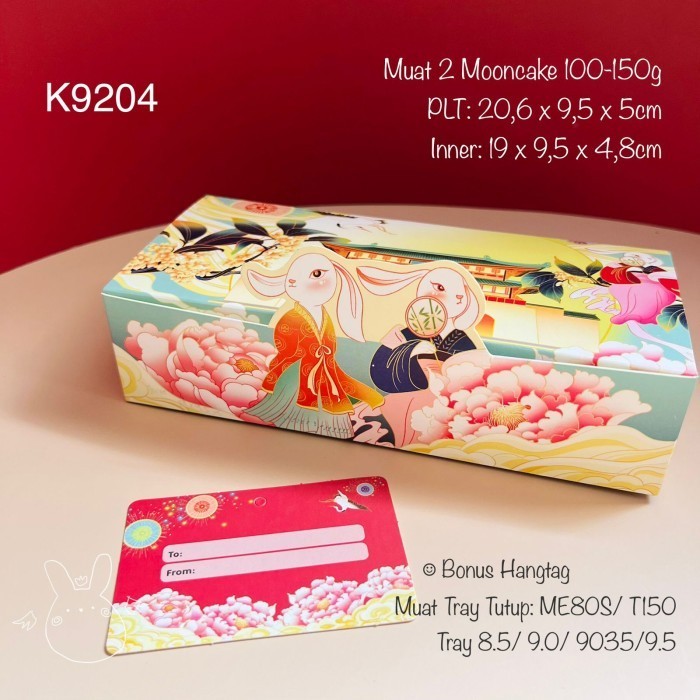 monggo] Kotak Mooncake K9204 Dus Pia Box isi 2 100g-125g