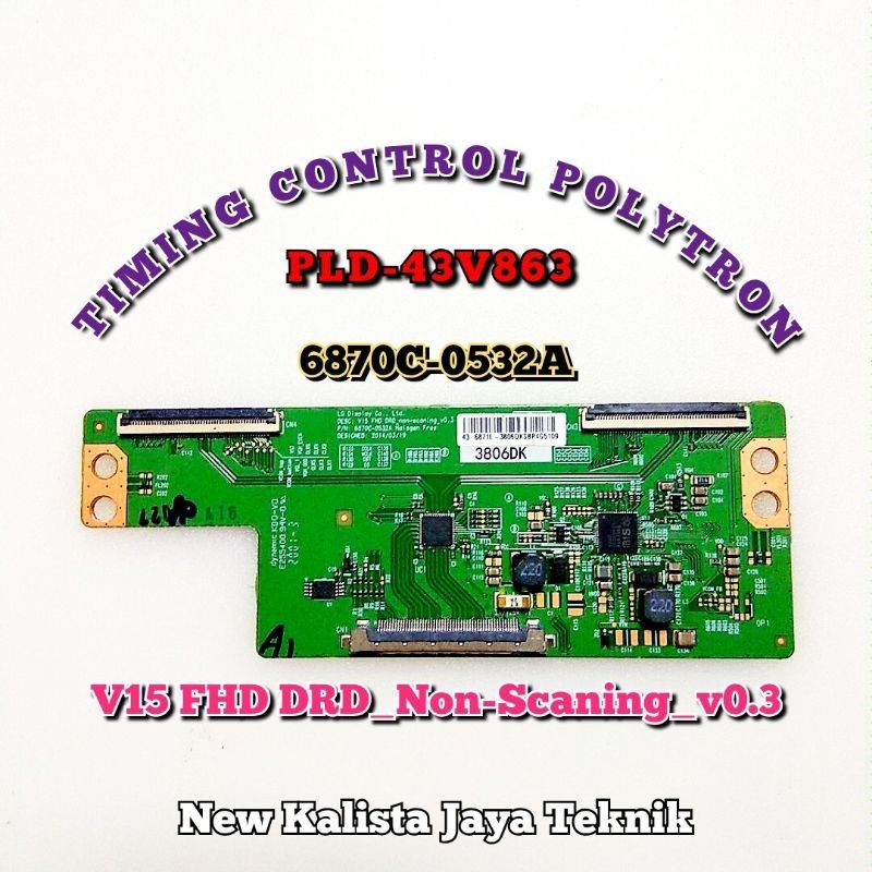 TCON TV POLYTRON PLD 43V863 ORIGINAL 6870C-0532A TCON POLYTRON 43V863 TIKON TV PLD43V863 TICON 43V86