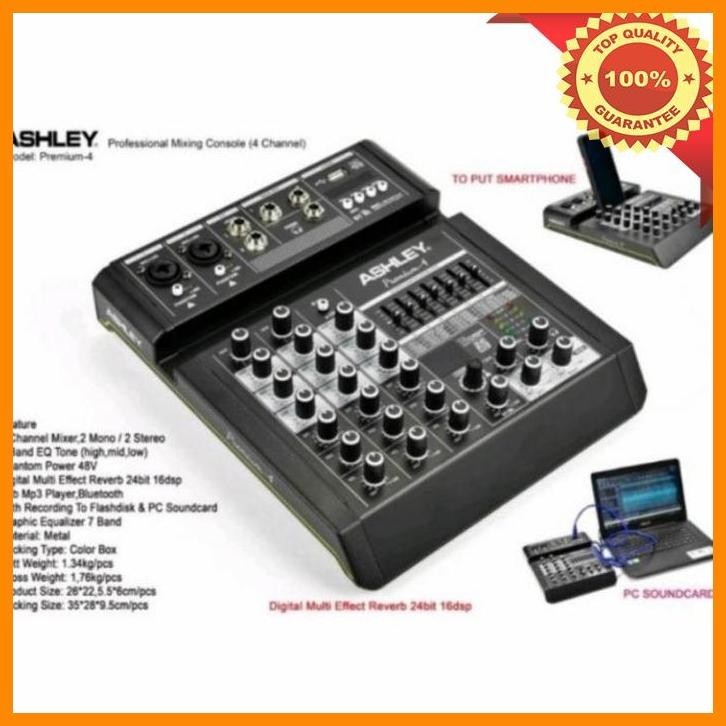 (SERAS) MIXER ASHLEY 4 CHANNEL MIKSER 4 MIXER4 ASLEY ORIGINAL