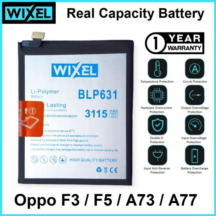 Promo Wixel Baterai Oppo F5 Youth A73 Blp631 Batrai Double Power Original