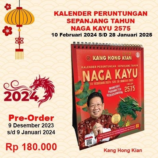 

New Buku - Kalender Peruntungan Sepanjang Tahun Naga Kayu 2024 Imlek 2575 Terbaik