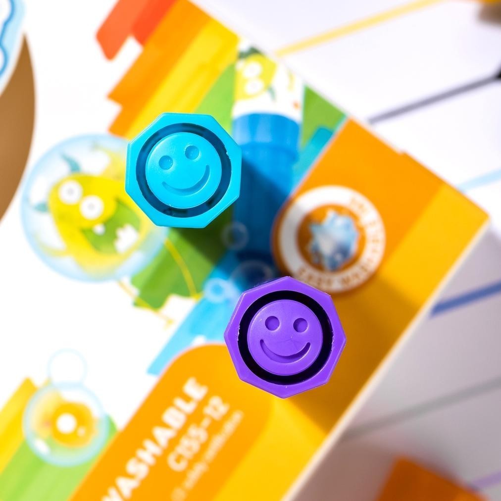 

COD Deli Washable Marker / Spidol Warna Anak 12 24 Warna Mudah dicuci Tersertifikasi Aman EC155 Termurah