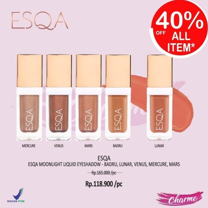 New (Ready & Ori) Esqa Moonlight Liquid Eyeshadow Badru Mars Lunar Pengiriman Cepat