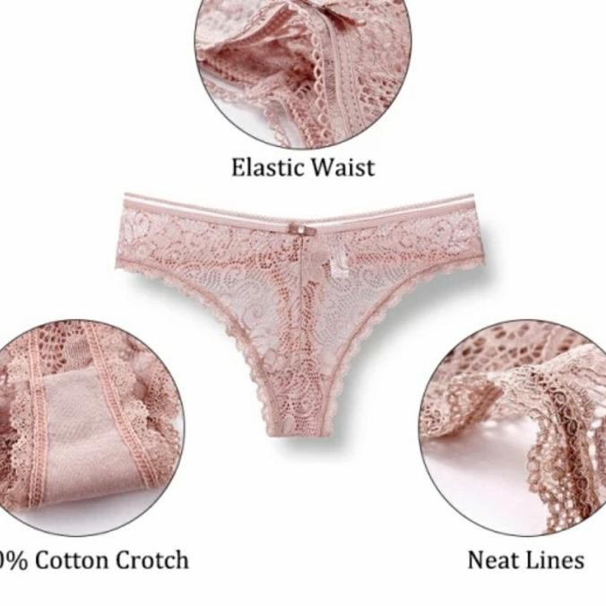 Promo - Celana Dalam Wanita Sexy Lace G String Thongs 918