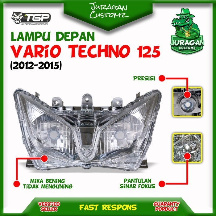 Reflektor Lampu Depan Vario Techno 125 Tahun 2013 - 2014 Non Original