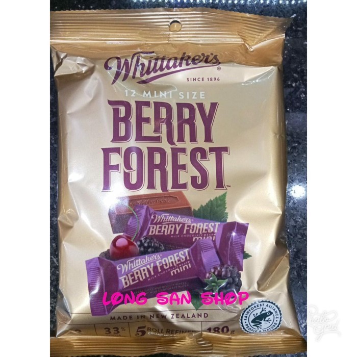 

PROMO! Whittakers Chocolate Berry Forest Isi 12 mini size180 gr-Coklat