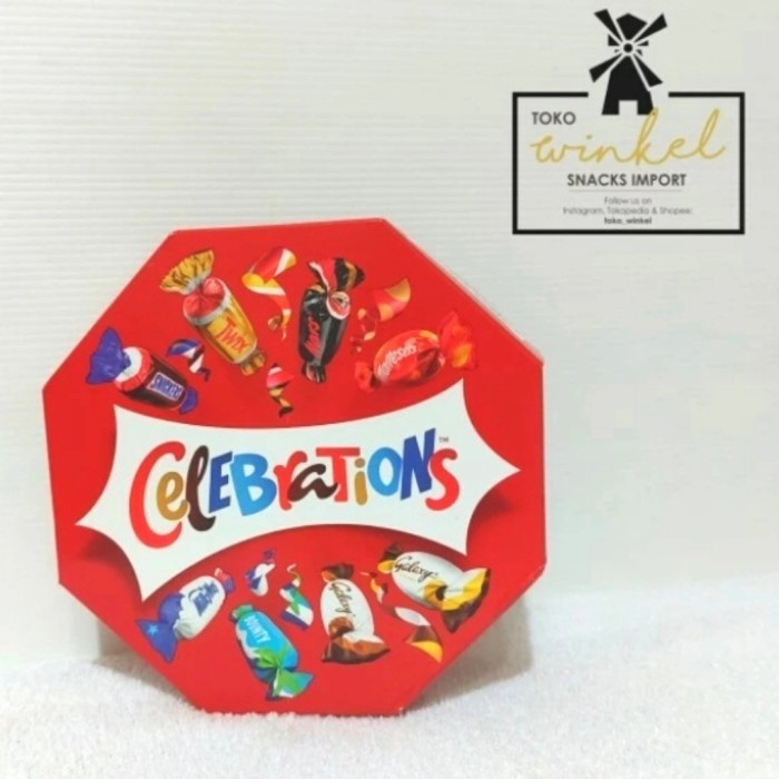 

Coklat Celebrations (Mars, Twix, Snickers, Maltesers, dll) - 186 gram