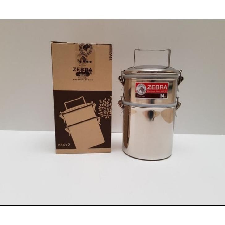 Rantang ZEBRA Stainless Steel 14cm SMART LO JUMBO Susun 2 150255