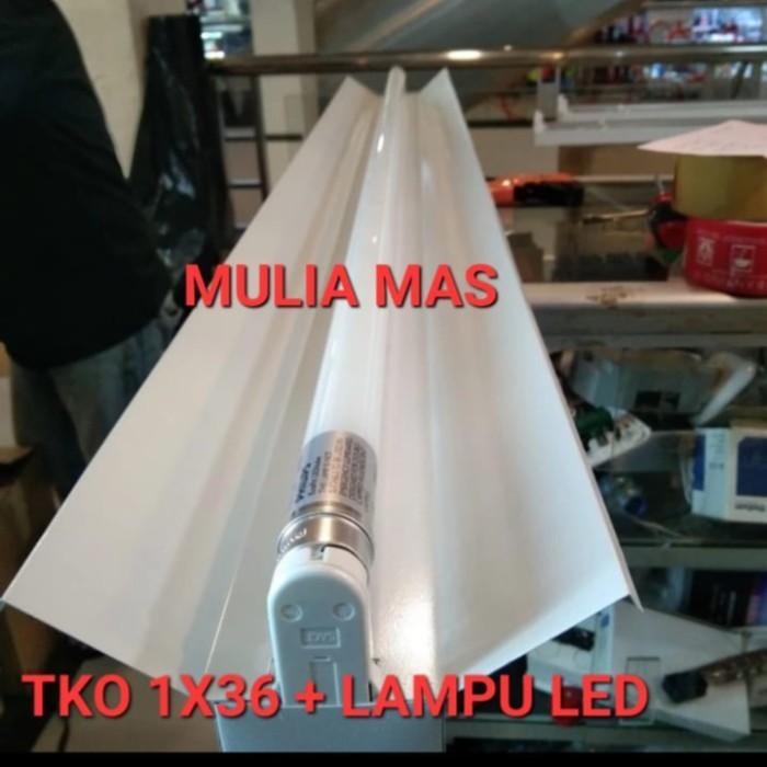 Terbaru Kap Lampu Tko Set 1X36/1X16Watt Housing+ Neon Tl Philips Led 16Watt Promo Terlaris