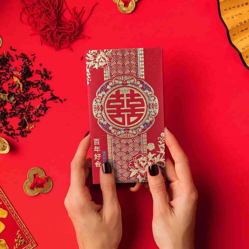 

YSZ 6PCS ANGPAO IMLEK PANJANG L PREMIUM 5X17CM SINCIA 2024 ANGPAU TAHUN NAGA AMPLOP UANG MURAH LARGE