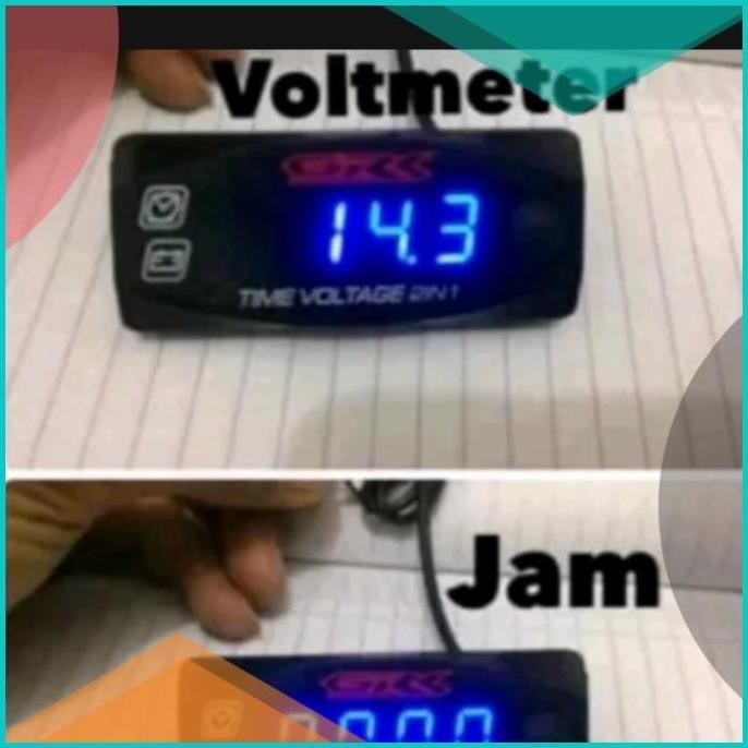 voltmeter dan jam led variasi motor led biru 16novz3 parts