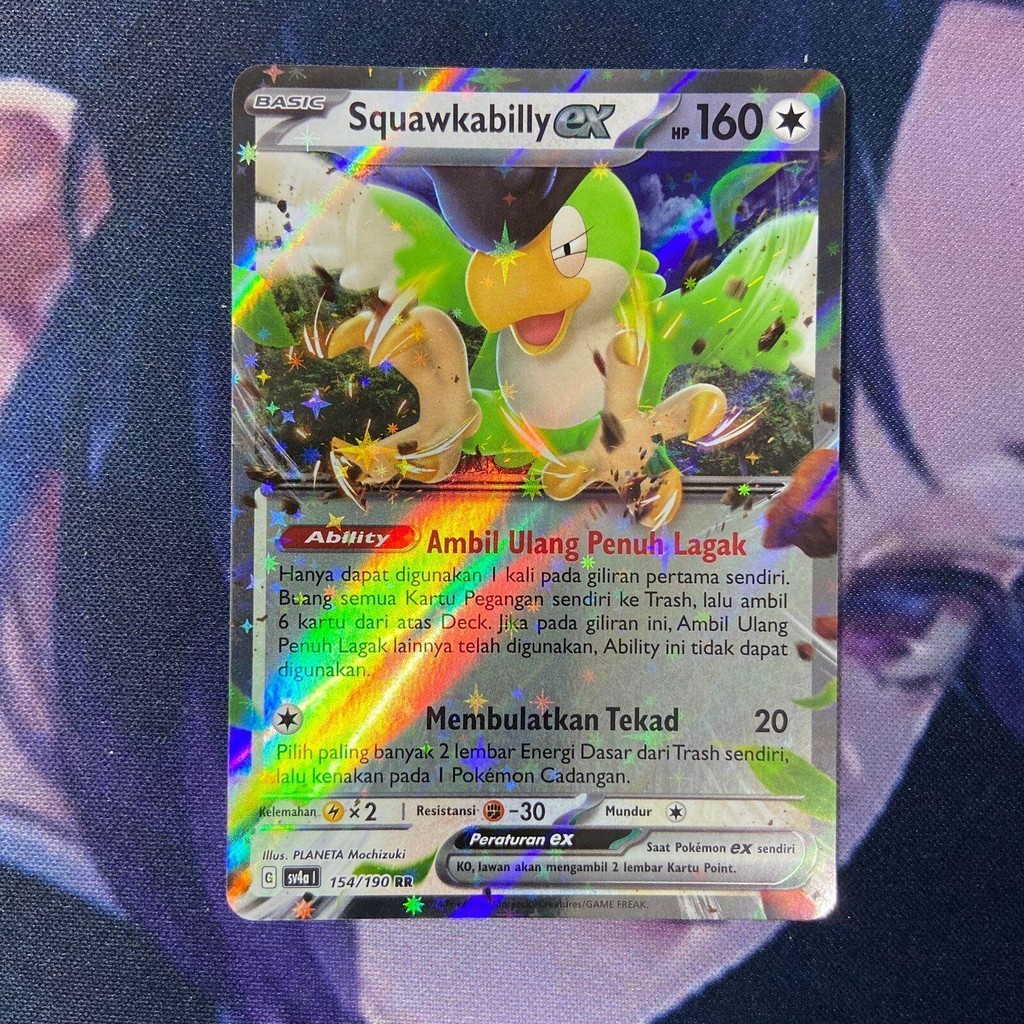 pokemon (ID) squawkabilly ex - SV4a 154/190 - RR
